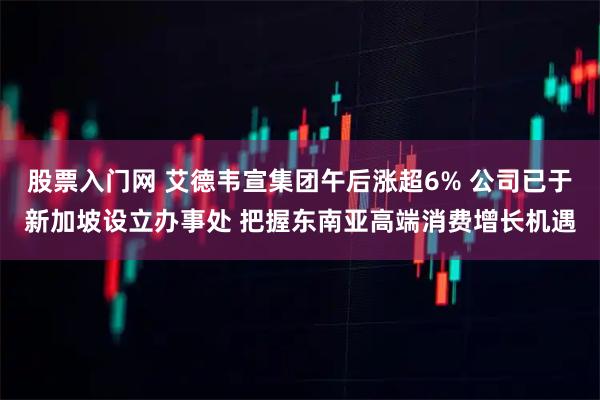 股票入门网 艾德韦宣集团午后涨超6% 公司已于新加坡设立办事处 把握东南亚高端消费增长机遇